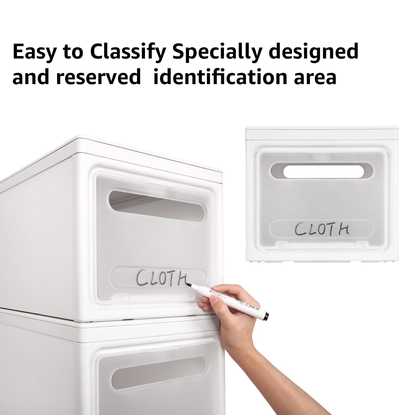 Storage Box, Removable Cabinet, White