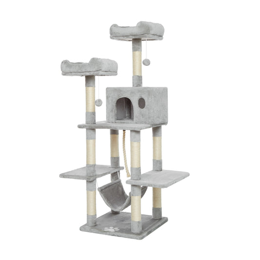 Cat Scratching Tree, Middle Size, with Looking Platforms and Hammock