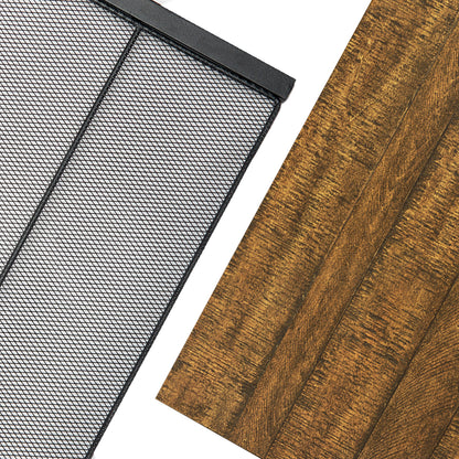 Retro Industrial Computer Table, Basic Type, with Storage Grid