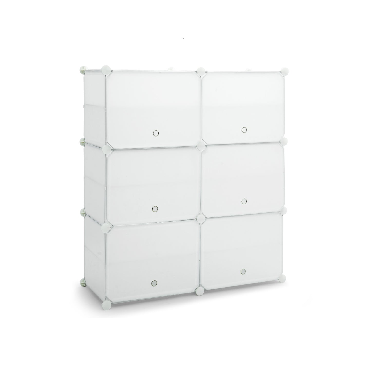 DIY Multi-functional PP Shoe Rack, 12 Cubes, Black / Milky Color