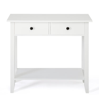 Minimalist Style Console Table,White Wooden Color, with 2/ 3 Drawers