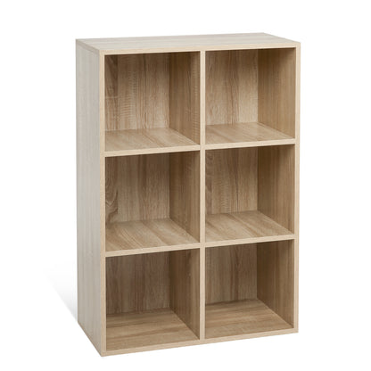 Modern Bookcase, 6 Opening Storage Cubes