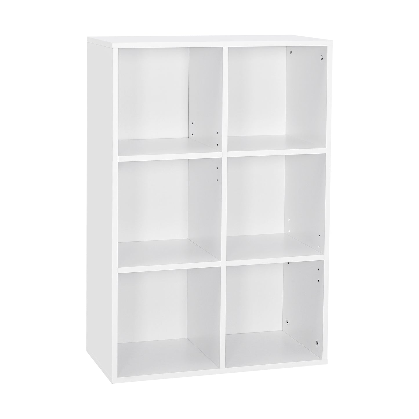 Modern Bookcase, 6 Opening Storage Cubes