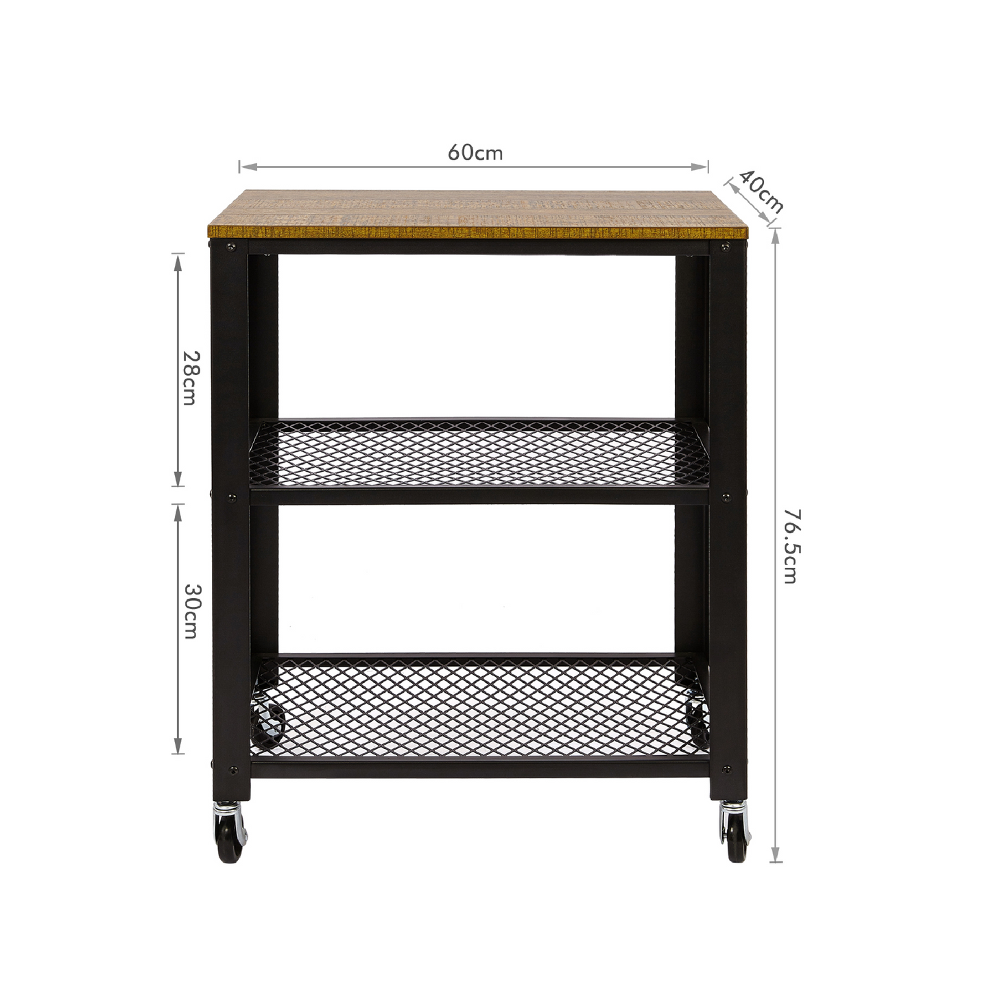 Multi-functional Storage Trolley with Wheels