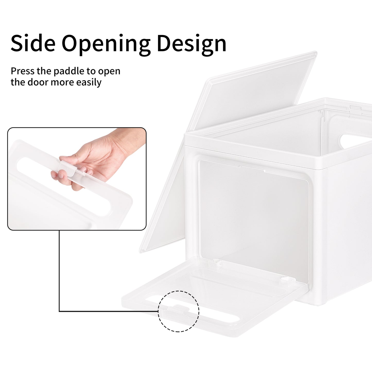 Storage Box, Removable Cabinet, White