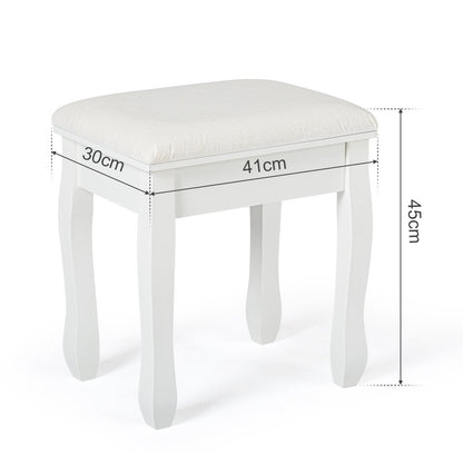 Dressing Table Stool, Pure White Color