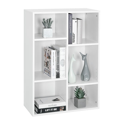 Modern Bookcase, 6 Opening Storage Cubes