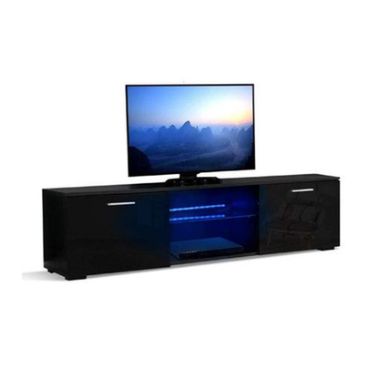 LED TV Cabinet, Black/White Color, Large Storage Space