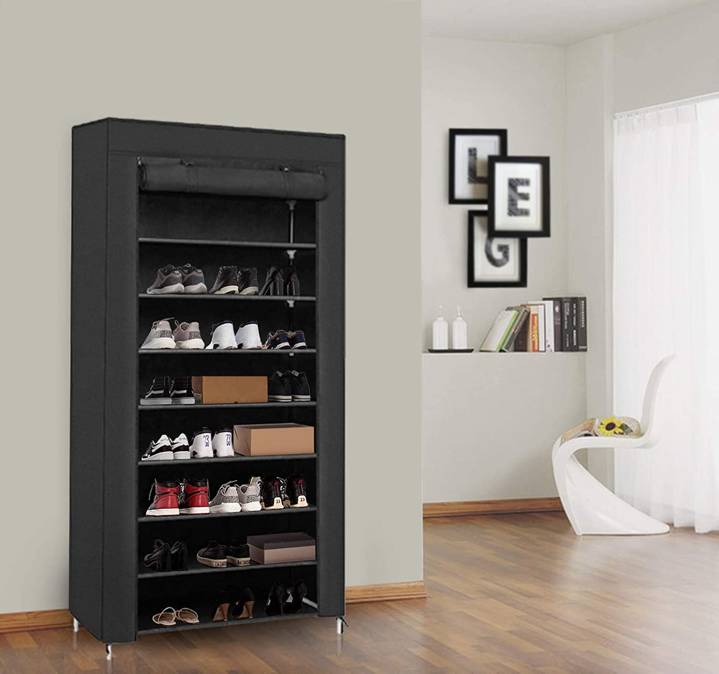 Non-woven Fabric Foldable Shoe Rack,  Single Raw and Multi-layer