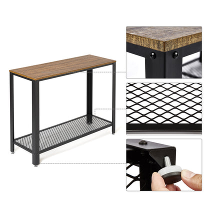 Retro Industrial Console Table, with Non-slip Adjusted Feet