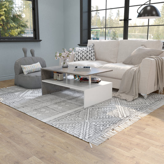 Coffee Table Sofa Side Table End Side Table with Shelf