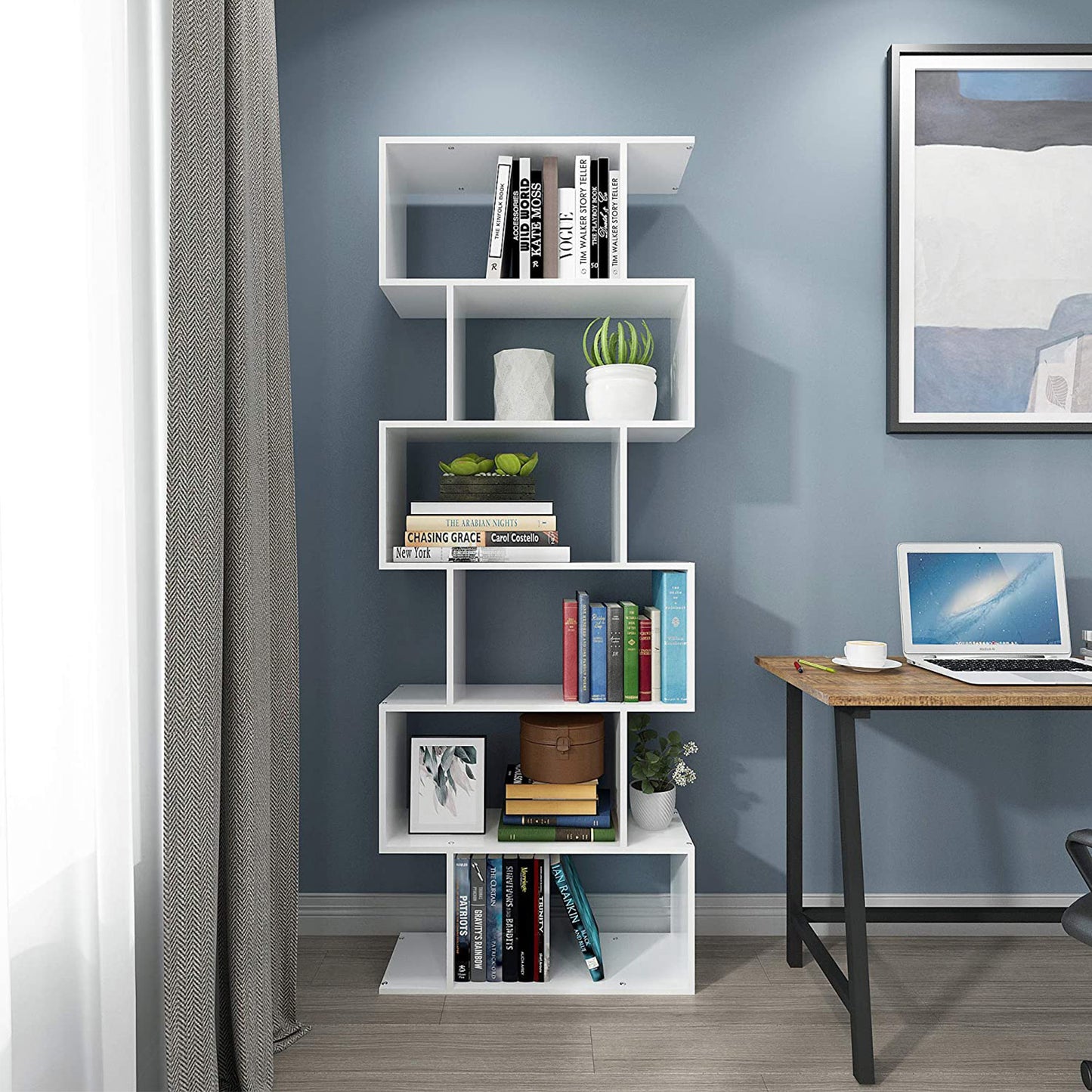 Modern Bookcase, Stacked and Multilayer Structure