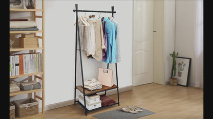 Hall Tree with Storage Bench, Triangular Frame Design