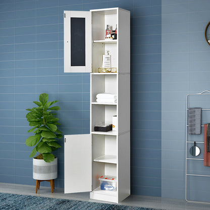 Bathroom Cabinet, Tall and Slim, Providing a Mirror
